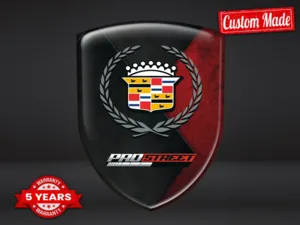 Cadillac Adesivi Bombati Resina Stile Superiore Emblemi Cupola